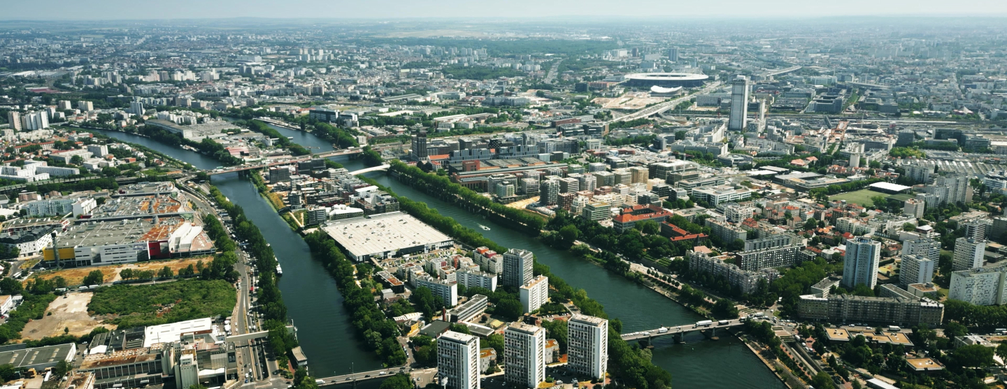 Vue aérienne de Saint-Denis